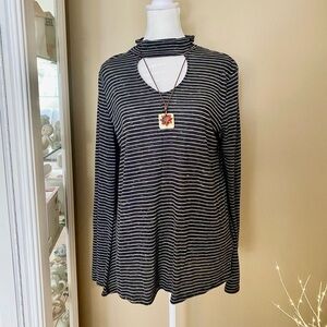 Y2K Bell Sleeve High Neck Top